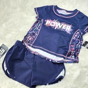 Ideology two-piece girls athletic running outfit set. 2t nwt